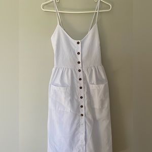 White button down dress